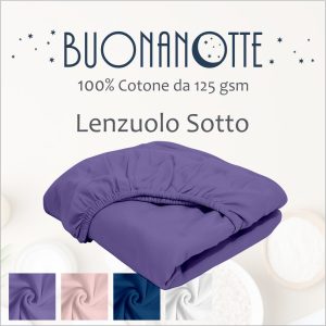 Lenzuolo Sotto con angoli elastici - 100% Puro cotone