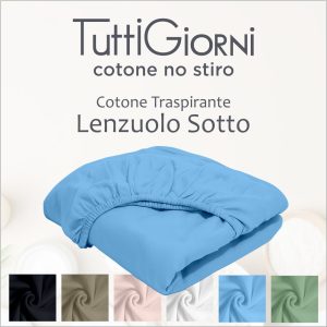 Lenzuolo Sotto con angoli elastici - cotone no stiro