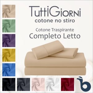 Completo lenzuola in cotone - no stiro