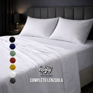 Completo lenzuola 100% microfibra - tinta unita