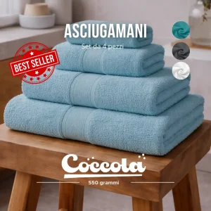 Asciugamano Bagno - 100% cotone - 4 pezzi