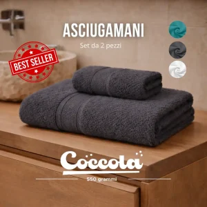 Asciugamano Bagno - 100% cotone - 2 pezzi