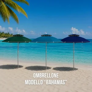 Ombrellone Mare Bahamas Ø 230 cm – Antivento con Trivella – Ampia Zona d’Ombra